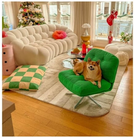 เก้าอี้หมุน MY DOLLS HOUSE MILA สีเขียว_5
